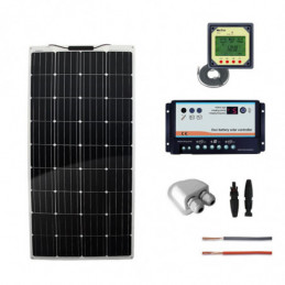 KIT fotovoltaico 100W semi-flessibile per camper